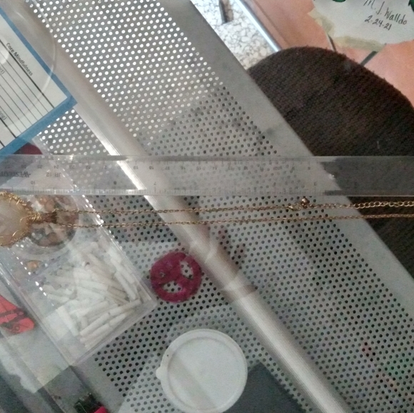 Handmade Raw moonstone necklace. - Picture 3 of 4